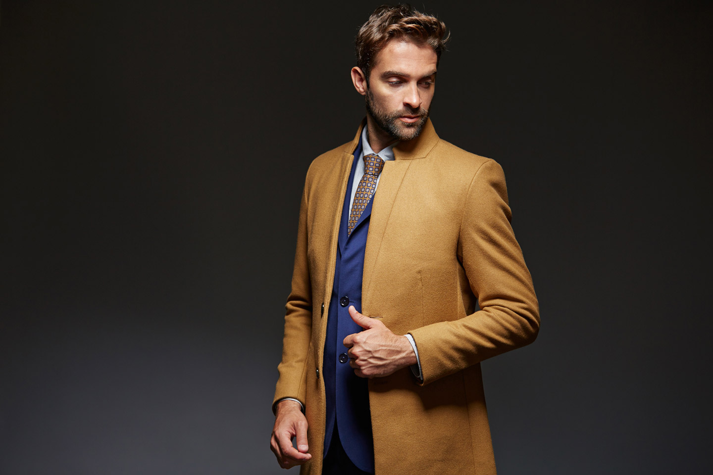 Men's Brown Long Coat