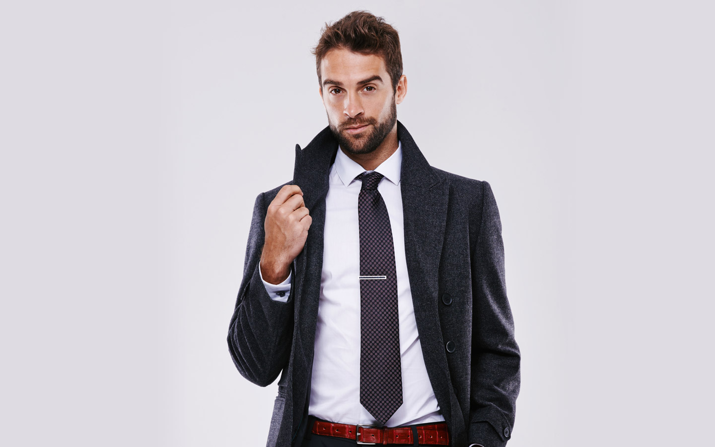 Men's Black Trench Coat